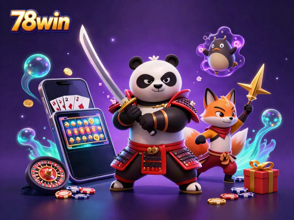 Engaging scene of 78win with anime-style characters incorporating casino elements, featuring dynamic game interactions.