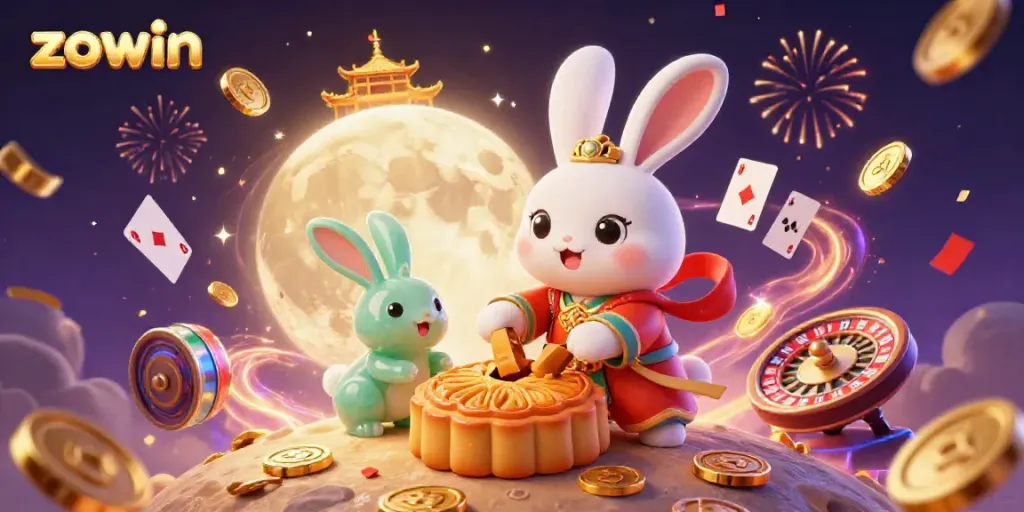 Experience the excitement of zowin with vibrant casino-themed visuals featuring enchanting characters and gaming elements.