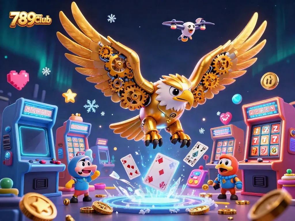 Engage with 789Club’s vibrant 3D illustration showcasing gaming excitement and colorful elements.