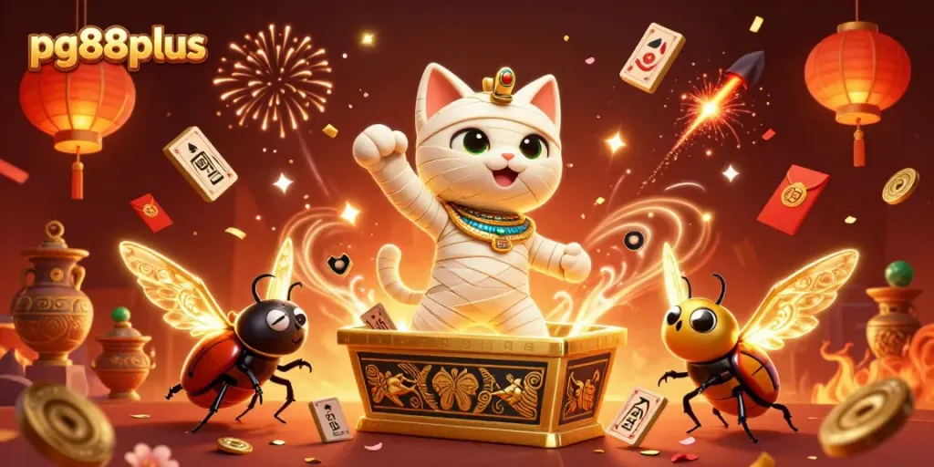 Experience thrilling slots and jackpots with pg88plus in a vibrant pyramid casino setting.