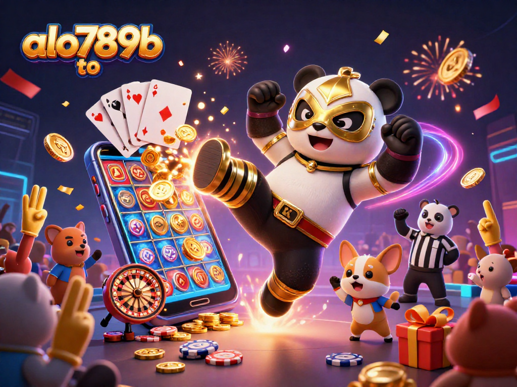 Experience thrilling gaming at alo789b to with a dynamic 3D scene showcasing casino excitement.
