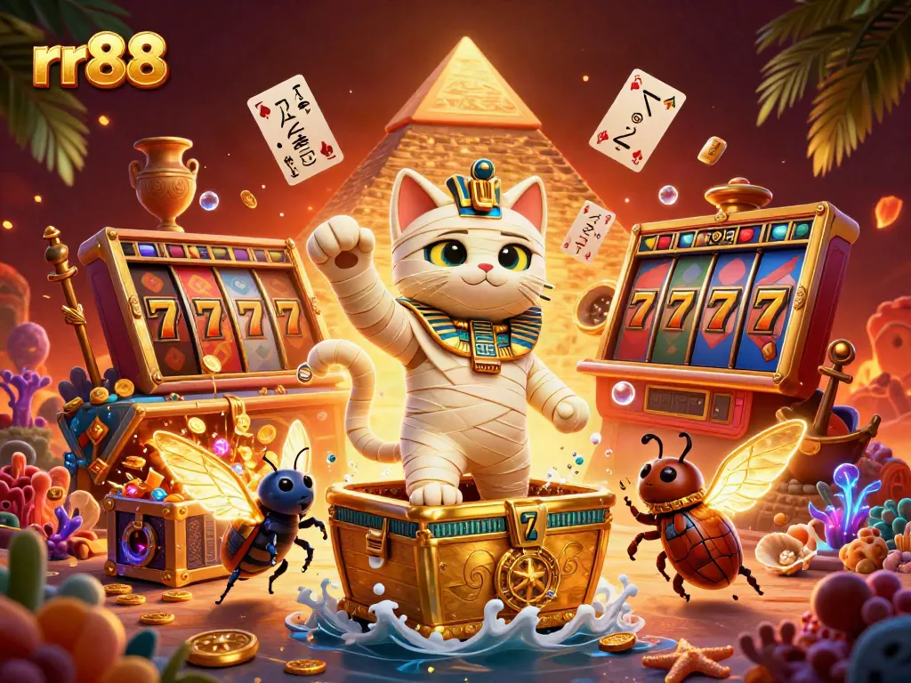 Experience thrilling wins at rr88 with ancient Egyptian-themed games and vibrant casino elements.