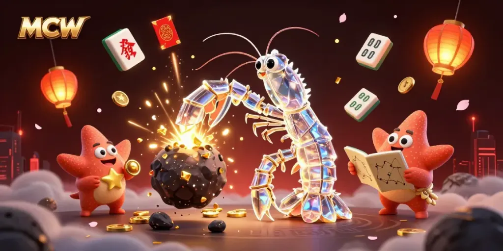 MCW engages players with a vibrant galactic casino scene featuring unique characters and dynamic gambling elements.