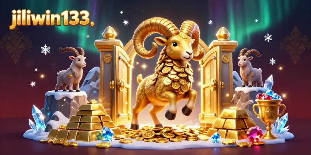 Experience thrilling wins with jiliwin133 in this vibrant casino scene highlighting rich treasures.