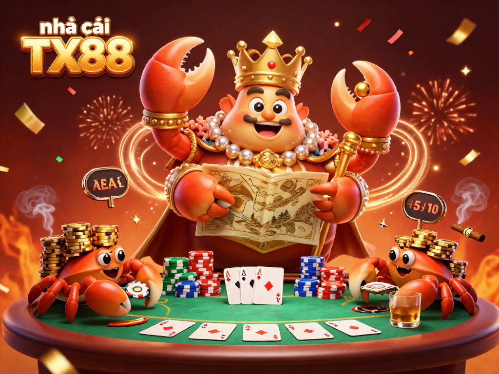Join the excitement at nhà cái TX88 with the golden crab emperor and poker action.